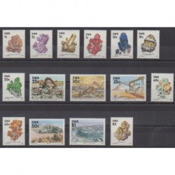 South-West Africa - 1989 - Nb 606/620 - Minerals - Gems