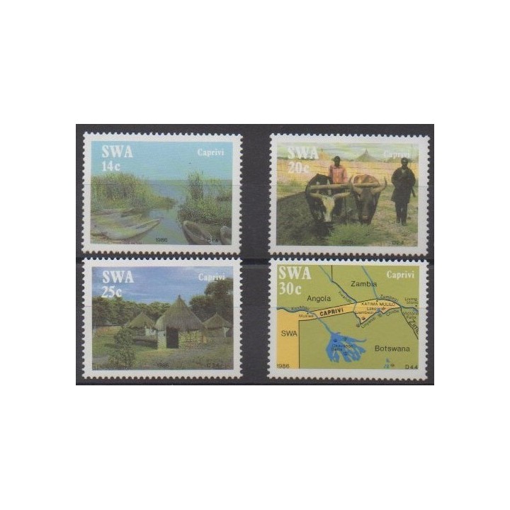 Buy this set of stamps of South-West Africa of the year 1986 (Nb 553/556).
