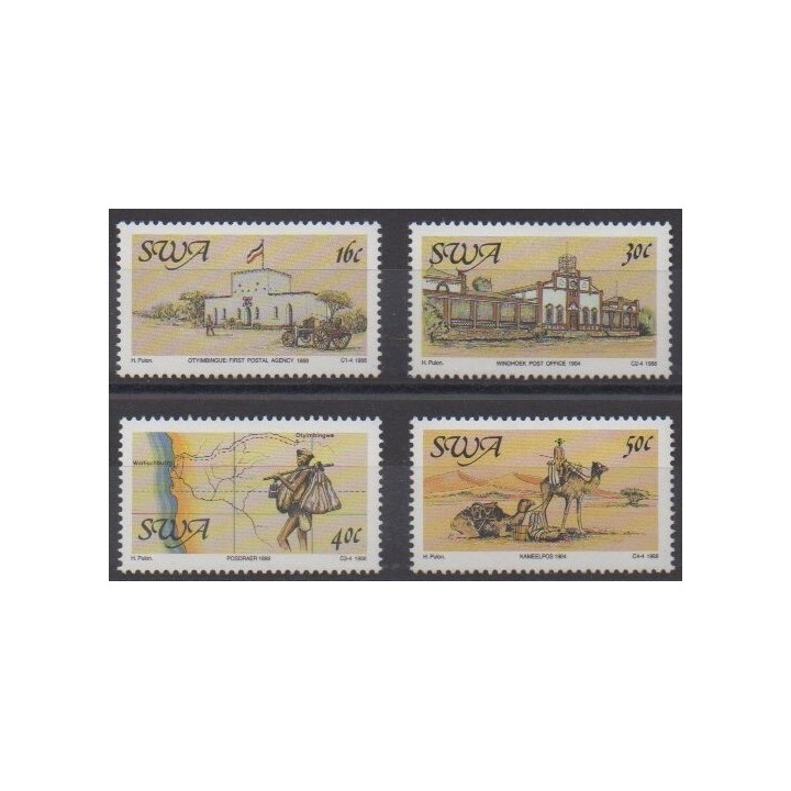 Acheter cette série de timbres du Sud-Ouest africain de l'année 1988 (No 582/585).