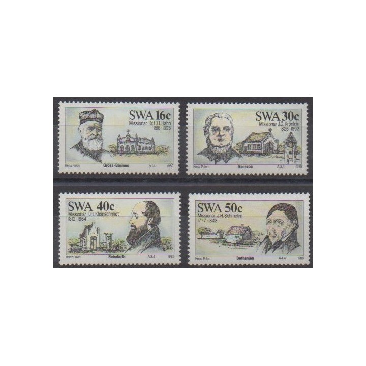 Buy this set of stamps of South-West Africa of the year 1989 (Nb 590/593).