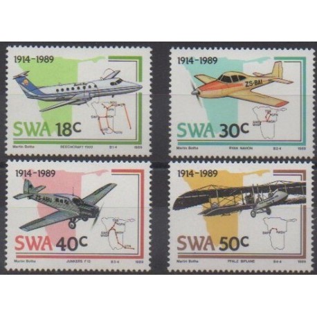 Sud-Ouest africain - 1989 - No 594/597 - Aviation