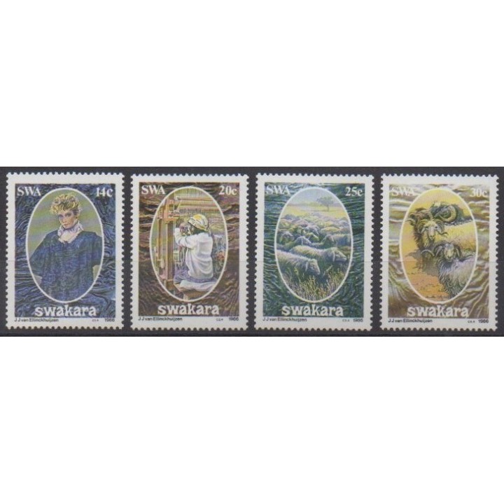 Buy this set of stamps of South-West Africa of the year 1986 (Nb 549/552).