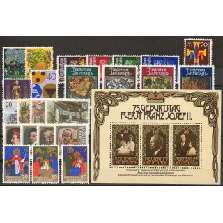 Timbres  - Liechtenstein - Année complète - 1981 - No 705/731 - BF 14