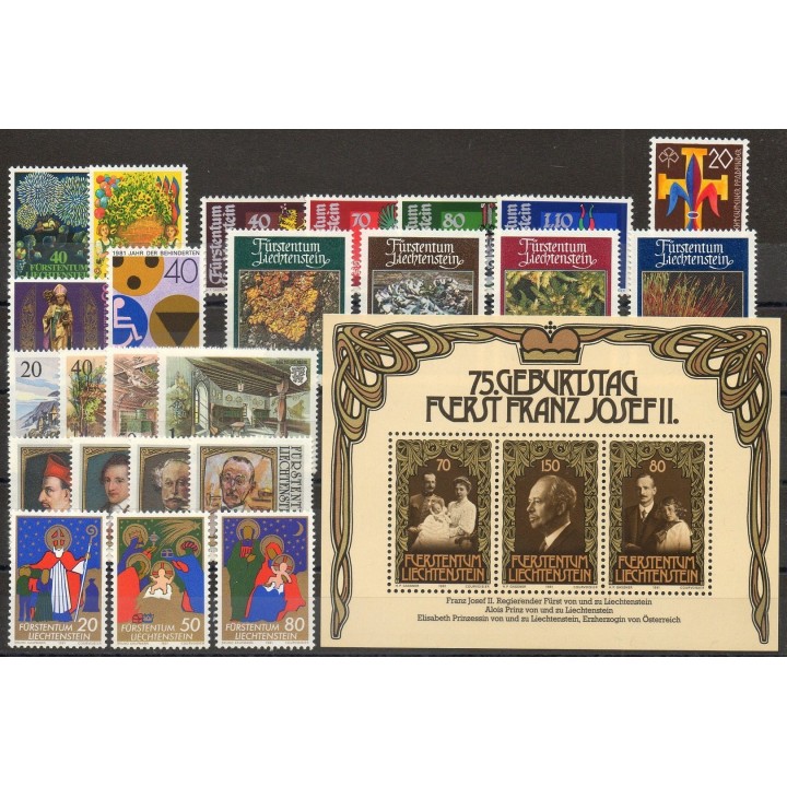 Timbres  - Liechtenstein - Année complète - 1981 - No 705/731 - BF 14