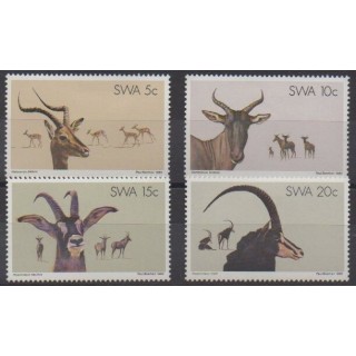 Acheter cette série de timbres du Sud-Ouest africain de l'année 1980 (No 429/432).