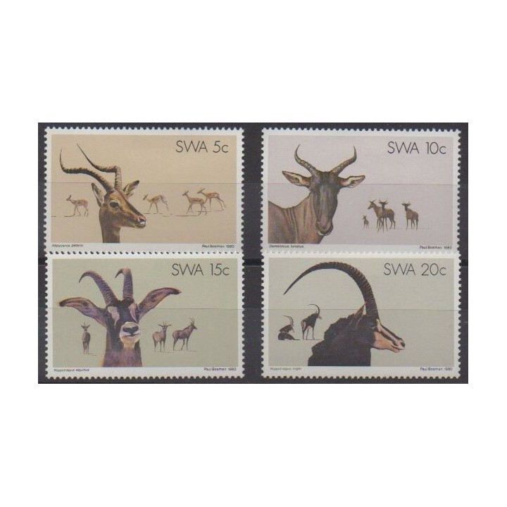 Buy this set of stamps of South-West Africa of the year 1980 (Nb 429/432).