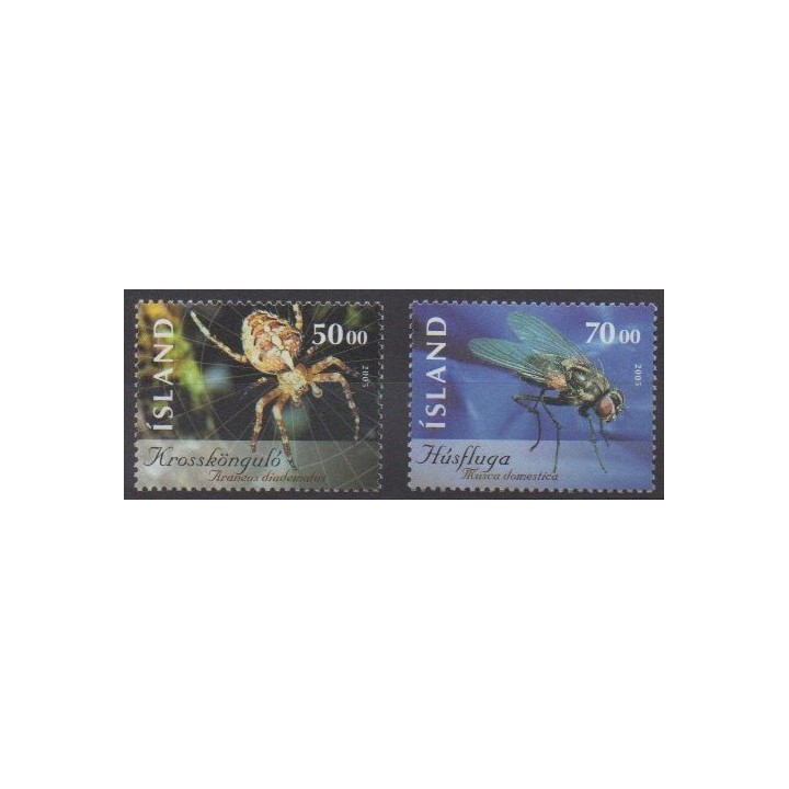 Acheter cette série de timbres d'Islande de l'année 2005 (No 1021/1022).