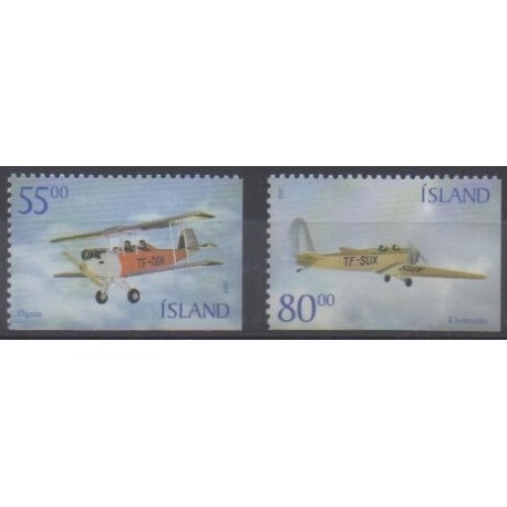 Iceland - 2001 - Nb 913A/913B - Planes