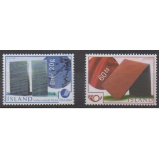 Buy this set of stamps of Iceland of the year 2002 (Nb 935/936).