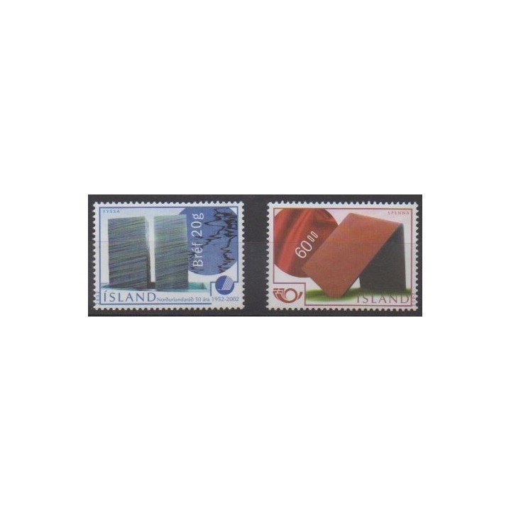 Acheter cette série de timbres d'Islande de l'année 2002 (No 935/936).