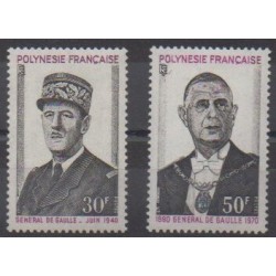 Polynésie - 1971 - No 89/90 - De Gaulle