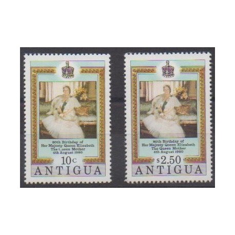 Antigua - 1980 - No 586/587 - Royauté - Principauté