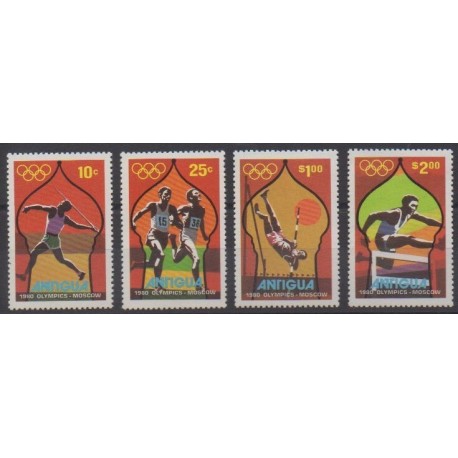 Antigua - 1980 - No 559/562 - Jeux Olympiques d'été