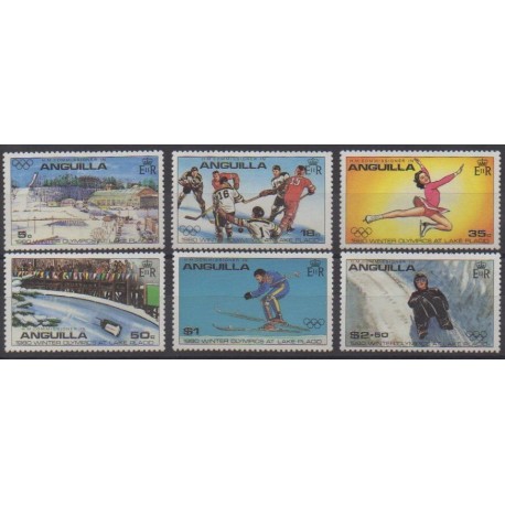 Anguilla - 1980 - Nb 342/347 - Winter Olympics