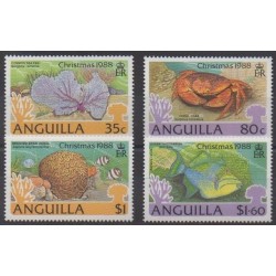 Anguilla - 1988 - Nb 722/725 - Sea life