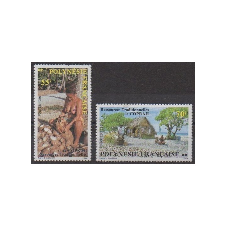 Buy this set of stamps of Polynesia of the year 1989 (Nb 326/327).