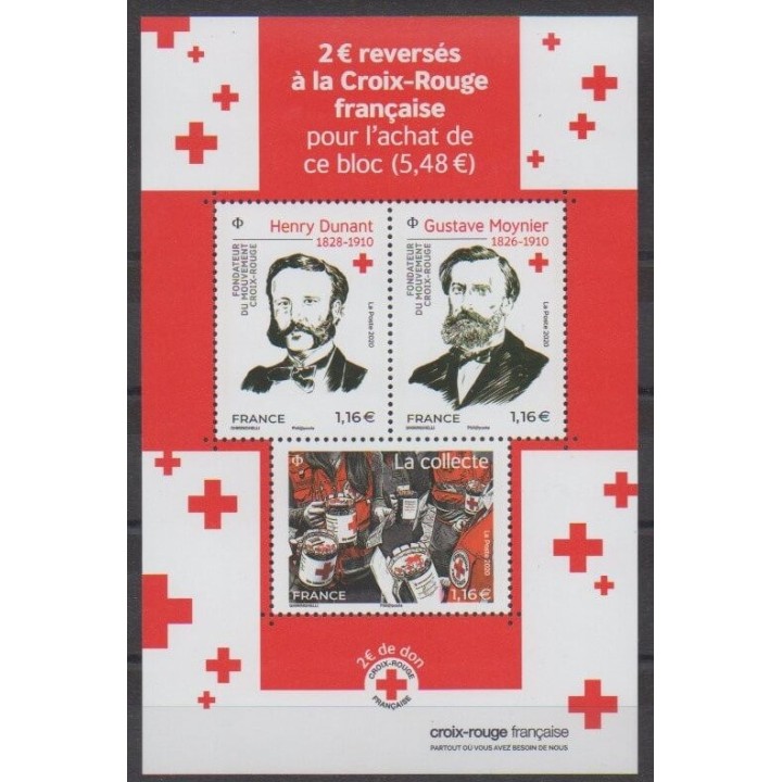 Buy this souvenir sheet  of France of the year 2020 (Nb BF Dunant- Moynier).