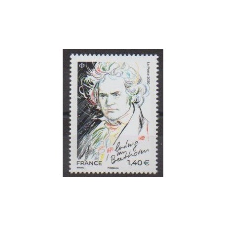 France - Poste - 2020 - No 5436 - Musique - Beethoven