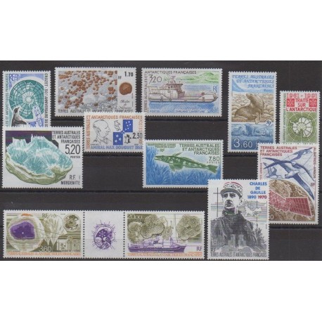 French Southern Territories - Complete year - 1991 - Nb 155/162 - PA115/PA118