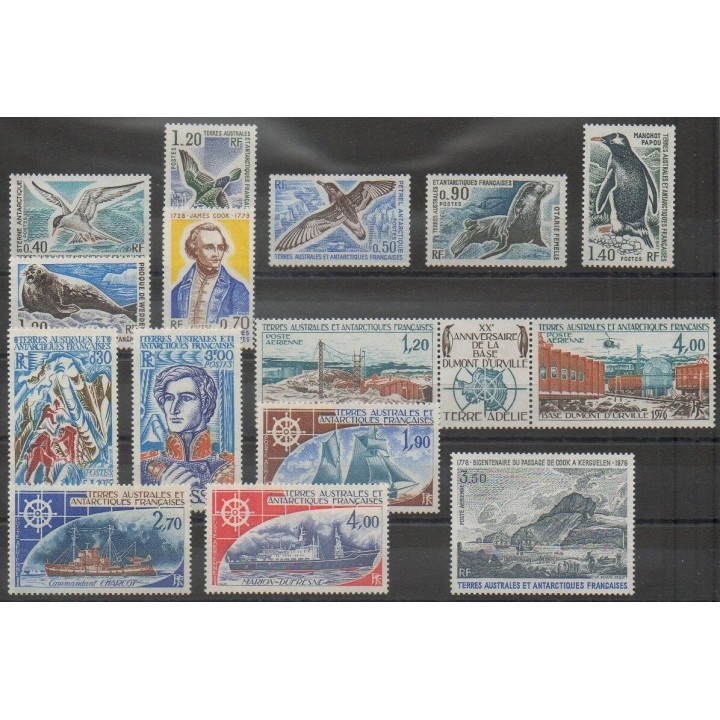Acheter les timbres des Terres Australes et Antarctiques Françaises de l'année 1976 (No 55/63 - PA42/PA47).