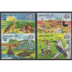 Grenade - 1988 - Nb 1605/1608 - Walt Disney - Philately