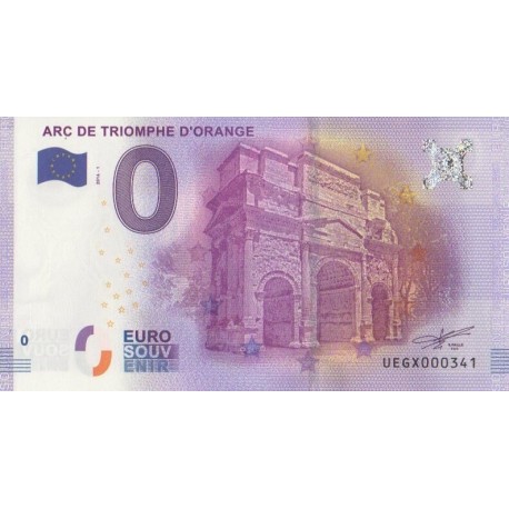 Euro banknote memory - 84 - Arc de triomphe d'Orange - 2016-1 - Nb 341