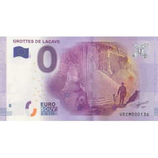 Billet souvenir touristique - 2016-2 - Grottes de Lacave - (Lot)