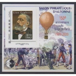 France - CNEP Sheets - 2020 - Nb CNEP 85 - Celebrities - Hot-air balloons - Airships