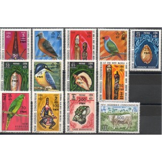 Timbres  - Nouvelles-Hébrides - 1977 - No 463/475