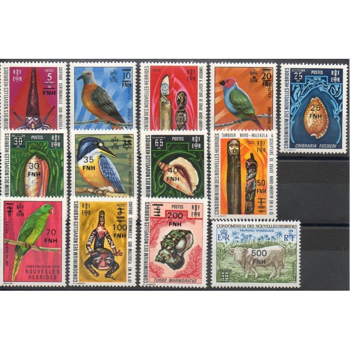 Timbres  - Nouvelles-Hébrides - 1977 - No 450/462