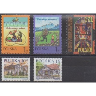 Acheter cette série de timbres de Pologne de l'année 2001 (No 3657/3661).