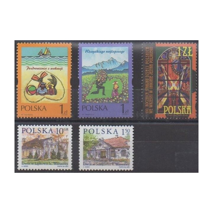 Buy this set of stamps of Poland of the year 2001 (Nb 3657/3661).