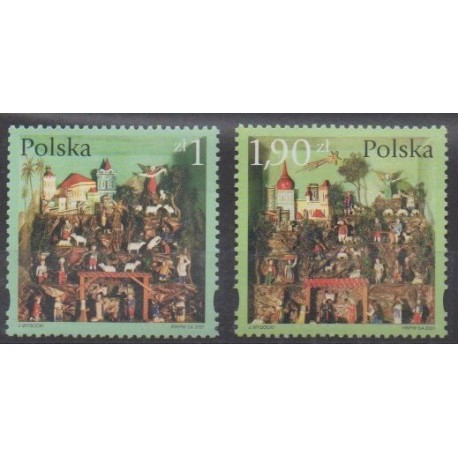 Pologne - 2001 - No 3713/3714 - Noël