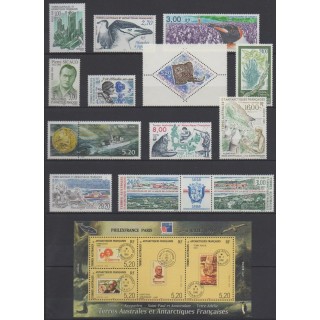 Acheter les timbres et le bloc-feuillet des TAAF de l'année 1999 (No 235/247 - BF3).