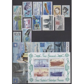Acheter les timbres et les 2 blocs-feuillets des TAAF de l'année 2001 (No 287/307 - BF5/BF6).