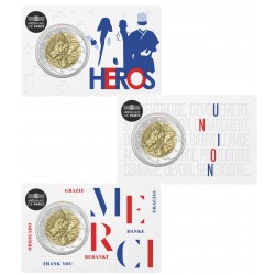 2 euro commémorative - France - 2020 - La recherche médicale - 3 coincards - Coincard