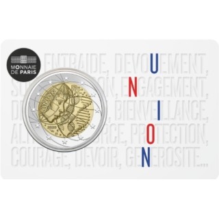 2 euro commémorative - France - 2020 - La recherche médicale - Union - Coincard