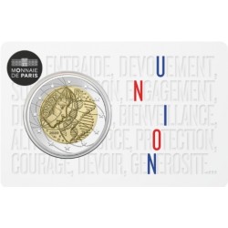 2 euro commémorative - France - 2020 - La recherche médicale - Union - Coincard