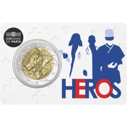 2 euro commémorative - France - 2020 - La recherche médicale - Héros - Coincard