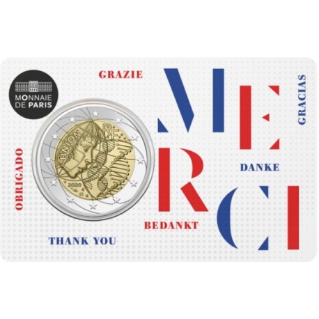 2 euro commémorative - France - 2020 - Medical Research - Thank you - Coincard
