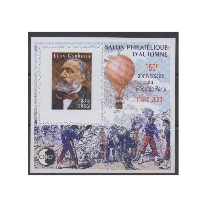 Buy this cnep sheet  of France of the year 2020 (CNEP Gambetta - Non dentelé).