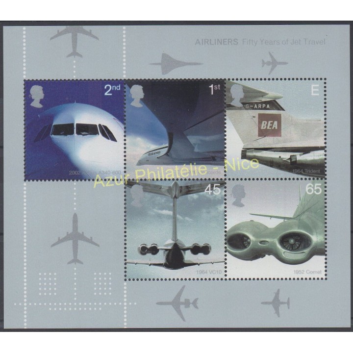Timbres - Thème avions - Grande-Bretagne - 2002 - No BF 16
