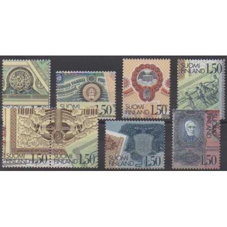 Finlande - 1985 - No 924/931 - Monnaies, billets ou médailles