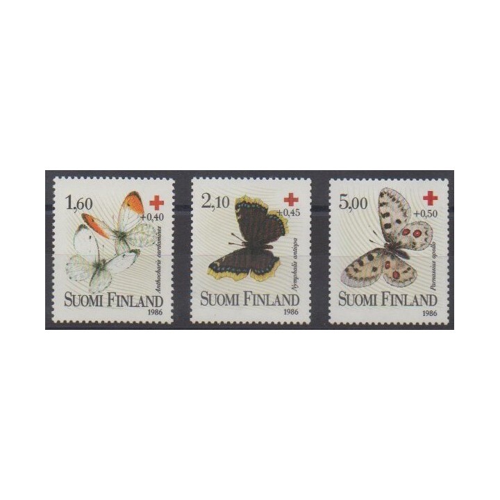 Acheter cette série de timbres de Finlande de l'année 1986 (No 957/959).
