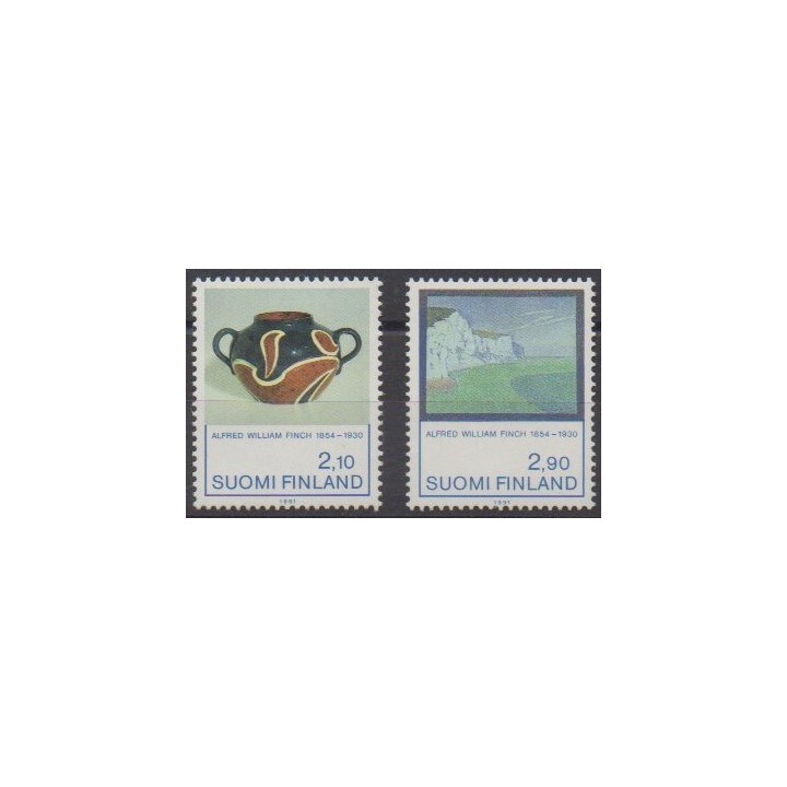 Buy this set of stamps of Finland of the year 1991 (Nb 1112/1113).