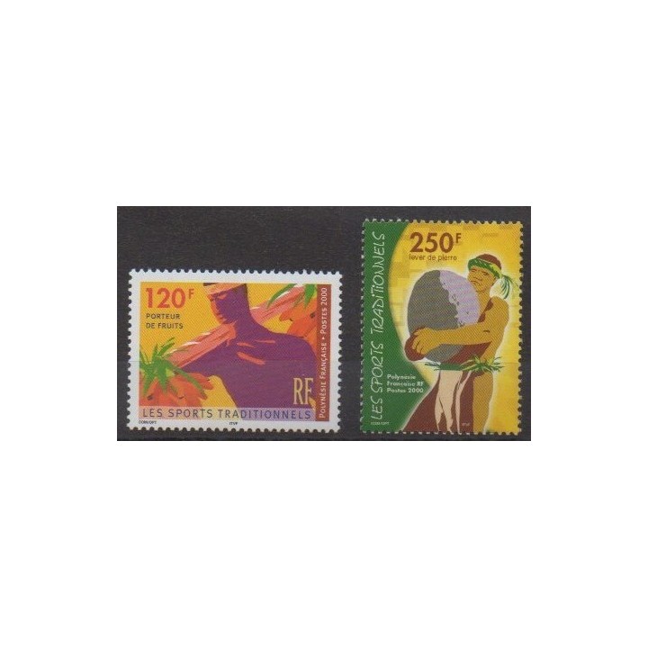 Acheter cette série de timbres de Polynésie de l'année 2000 (No 625/626).