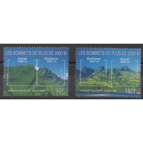 Polynésie - 2000 - No 623/624 - Sites