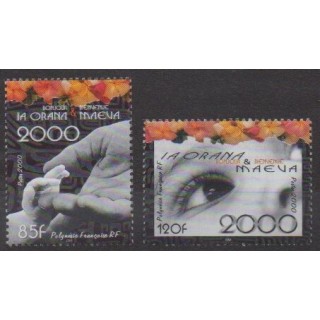 Acheter cette série de timbres de Polynésie de l'année 2000 (No 610/611).