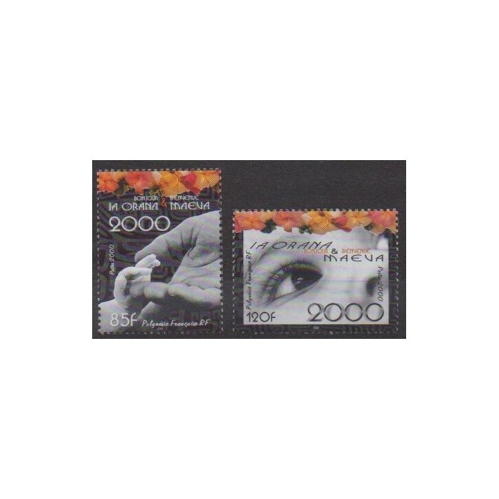 Buy this set of stamps of Polynesia of the year 2000 (Nb 610/611).