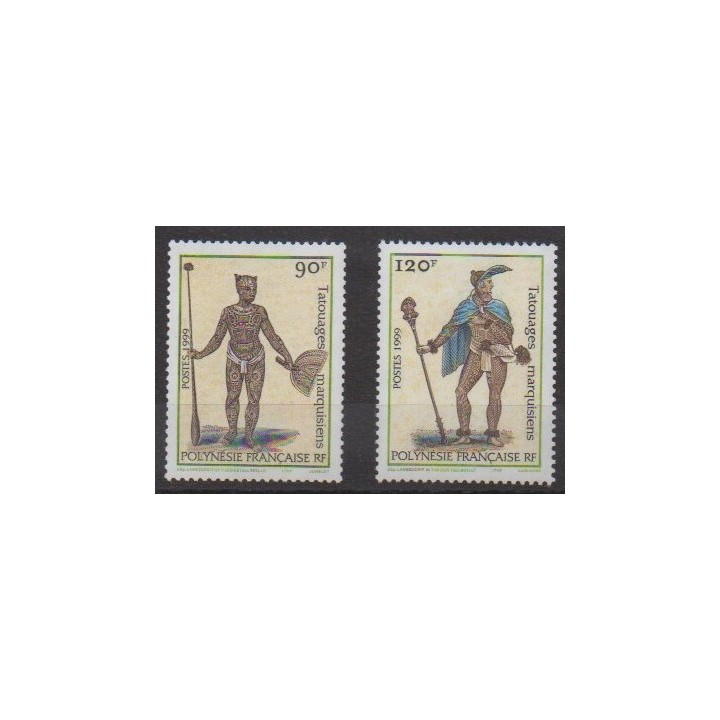 Buy this set of stamps of Polynesia of the year 1999 (Nb 584/585).